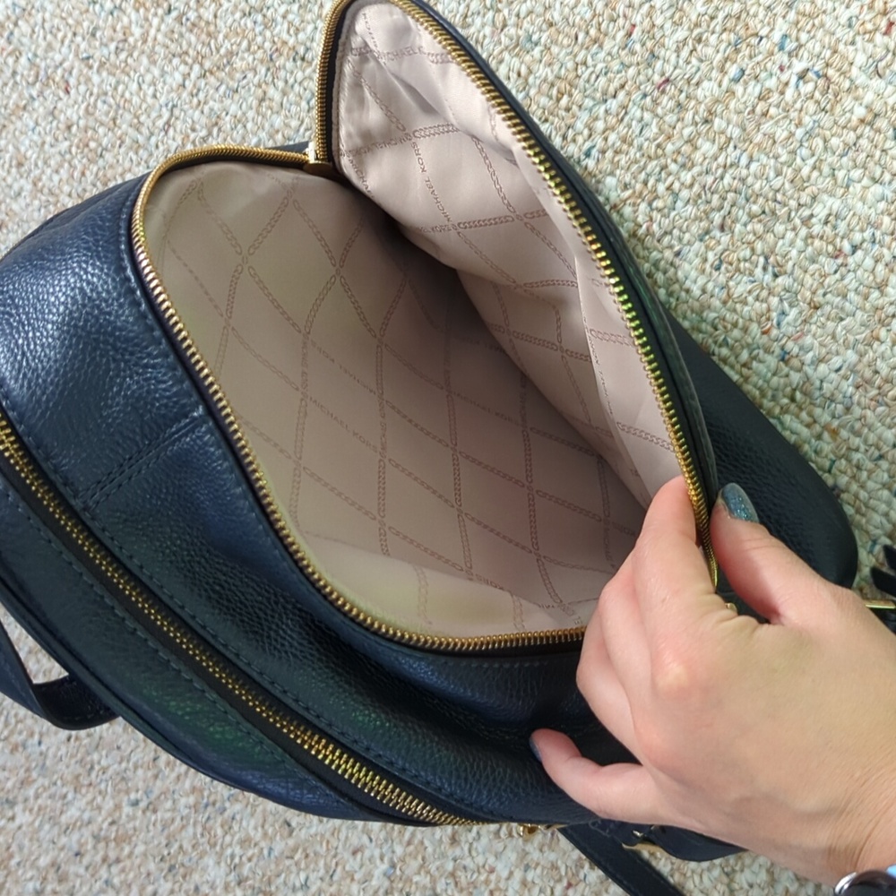 Michael Kors Navy Blue Backpack - Picture 3 of 9